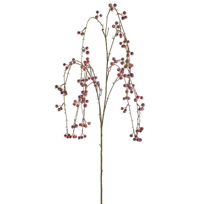 53" Hanging Berry Artificial Stem -Red (Pack of 6) - FSB095-RE