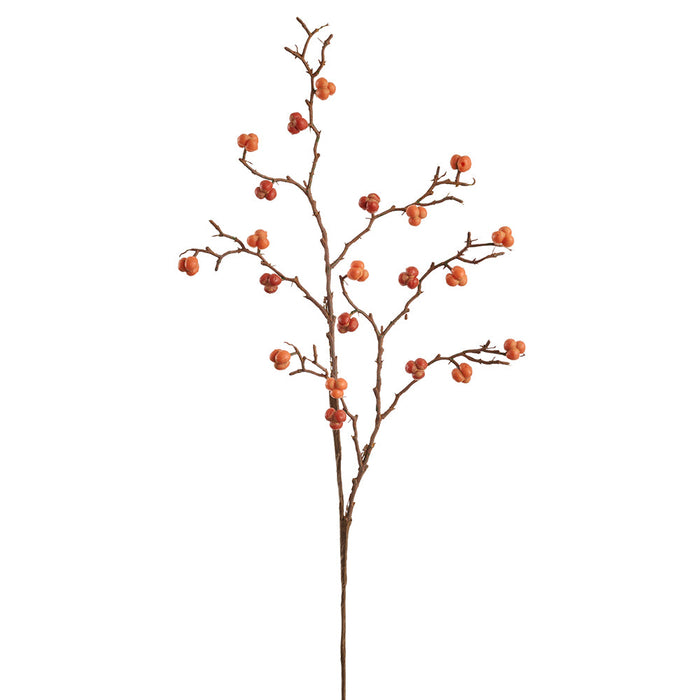 19" Artificial Bittersweet Berry Stem -Orange (pack of 12) - FSB105-OR