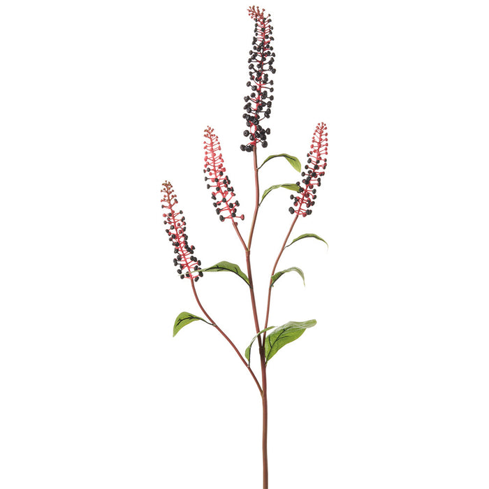 38.5" Soft-Touch Artificial Pokeberry Stem -Red/Black (Pack of 12) - FSB132-RE/BK