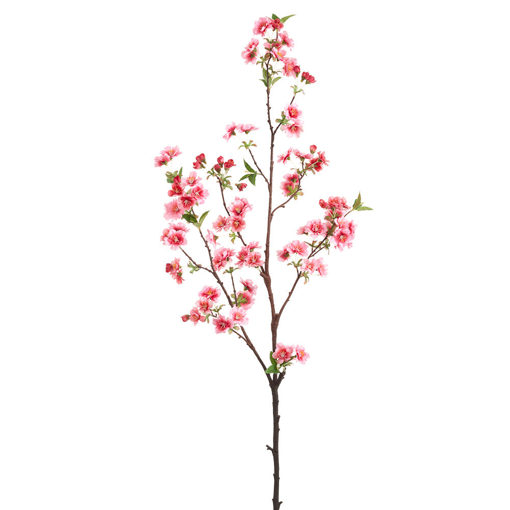 44.4" Cherry Blossom Silk Flower Stem Pink/Beauty Blossom Stem