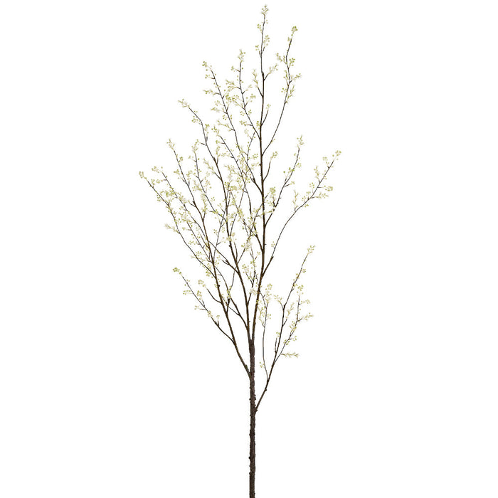 78" Plum Blossom Silk Flower Stem -Cream/Green (Pack of 2) - FSB160-CR/GR
