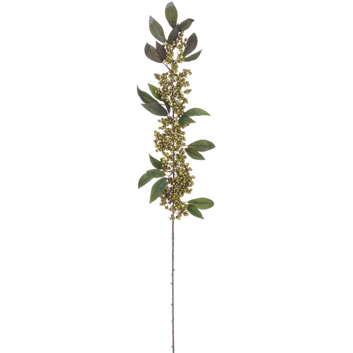 38" Hanging Berry Artificial Stem -Green (Pack of 12) - FSB169-GR