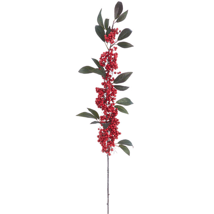 38" Hanging Berry Artificial Stem -Red (Pack of 12) - FSB169-RE