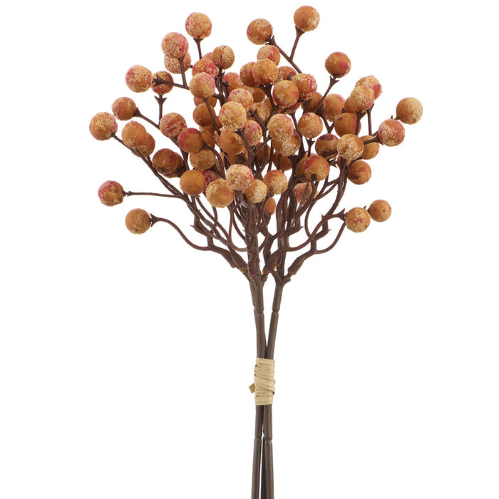 14" Berry Artificial Stem Bundle -Orange (Pack of 48) - FSB173-OR