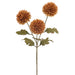 24.5" Ball Mum Silk Flower Stem -Amber (Pack of 12) - FSB178-AM