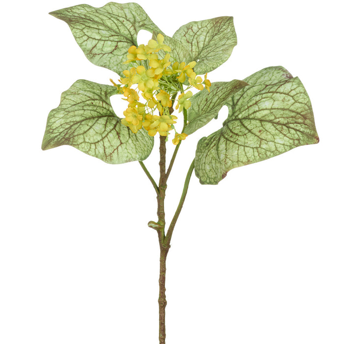 36" Blooming Brunnera Silk Flower Stem -Yellow (Pack of 12) - FSB194-YE