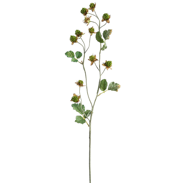 Faux Autumn Berry Stem Pack of 3 – Artificial Green