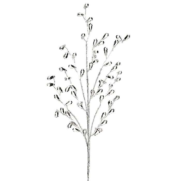 18" Artificial Weeping Crystal Stem -Clear (Pack of 24) - FSB254-CW