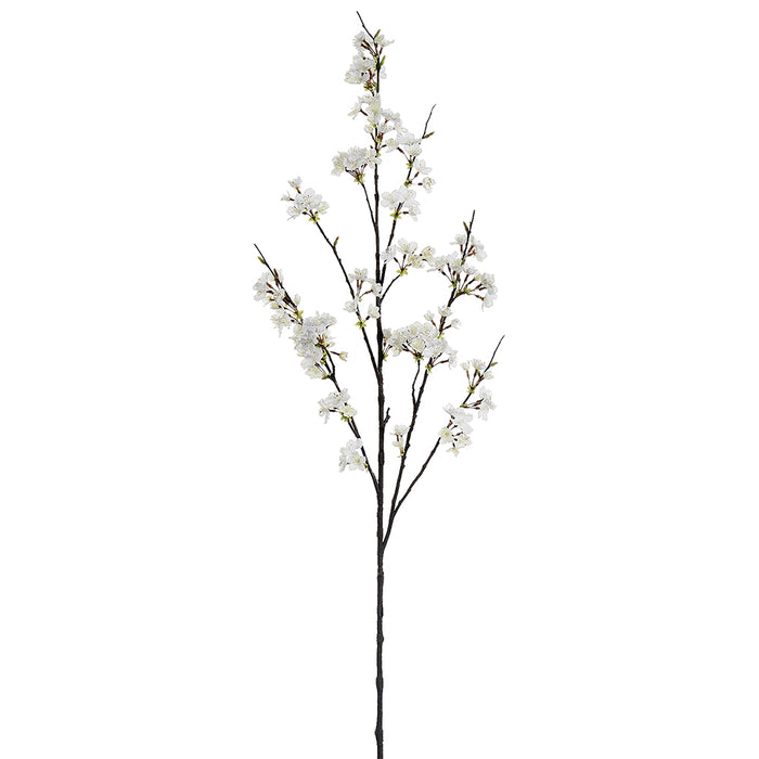 51" Silk Cherry Blossom Flower Spray -White (pack of 6) - FSB305-WH