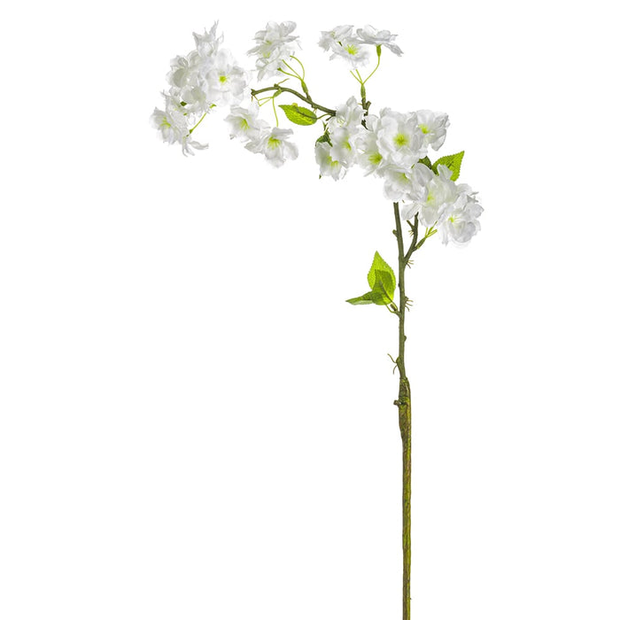 31" Silk Cherry Blossom Flower Stem -White (pack of 12) - FSB314-WH