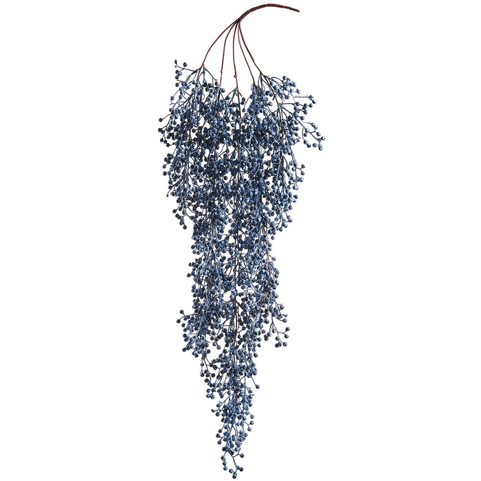 33" Hanging Artificial Berry Stem -Gray (Pack of 4) - FSB367-GY