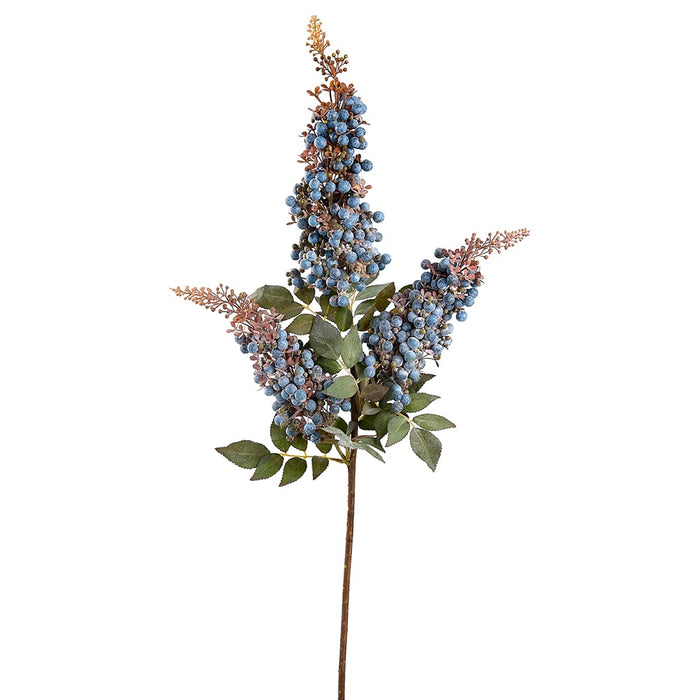 37" Artificial Berry Stem -Blue (pack of 6) - FSB370-BL