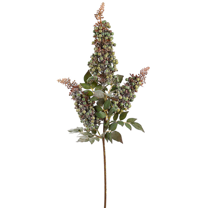 37" Artificial Berry Stem -Green (pack of 6) - FSB370-GR
