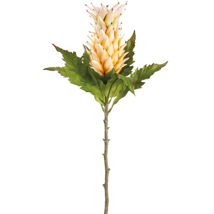 30" Bromeliad Artificial Flower Stem -Light Yellow (Pack of 12) - FSB409-YE/LT