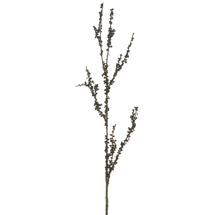 42" Artificial Mini Berry Stem -Blue (pack of 6) - FSB421-BL