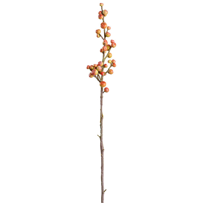 35" Artificial Crabapple Fruit Stem -Orange (Pack of 12) - FSB423-OR