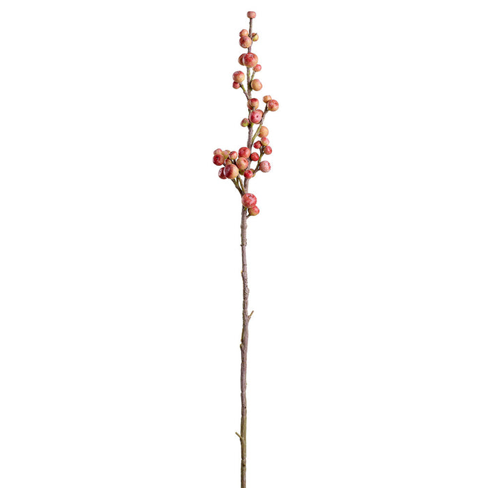 35" Artificial Crabapple Fruit Stem -Red (Pack of 12) - FSB423-RE