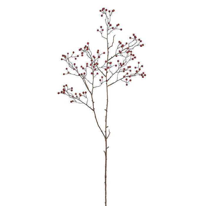 40" Hanging Artificial Berry Stem -Brick (Pack of 12) - FSB426-BC