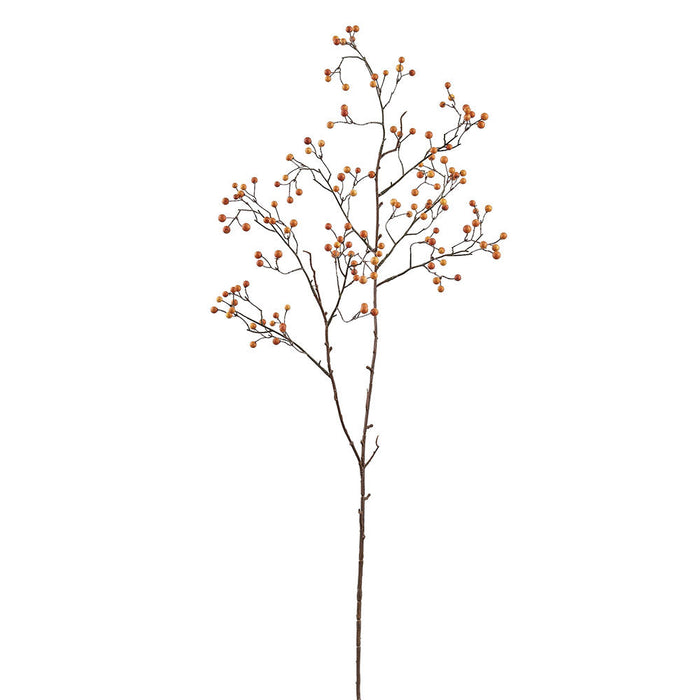 40" Hanging Artificial Berry Stem -Mustard (Pack of 12) - FSB426-MD