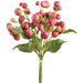 14" Artificial Crabapple Fruit Stem Bundle -Rose (Pack of 12) - FSB440-RO