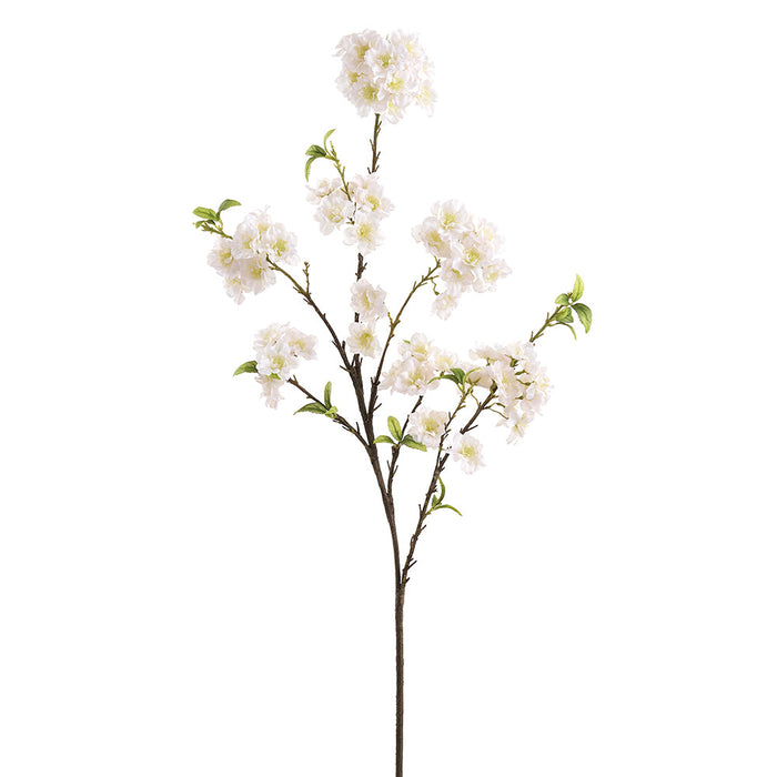 45" Cherry Blossom Silk Flower Stem -Cream (Pack of 8) - FSB446-CR