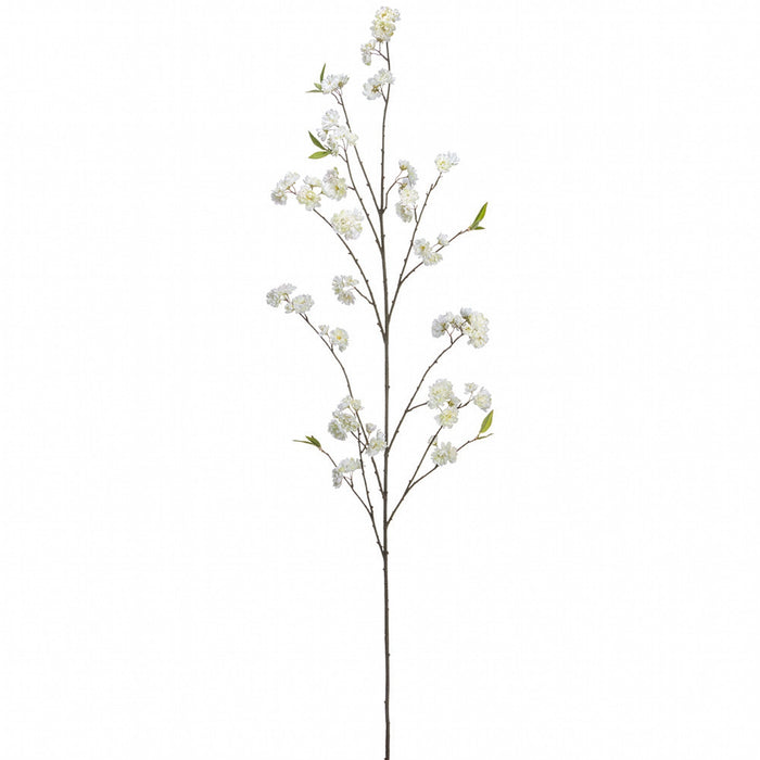64.5" Cherry Blossom Silk Flower Stem -White (Pack of 6) - FSB453-WH