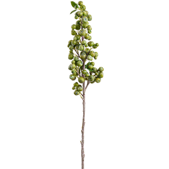 36.5" Artificial Crabapple Fruit Stem -Green (Pack of 12) - FSB475-GR