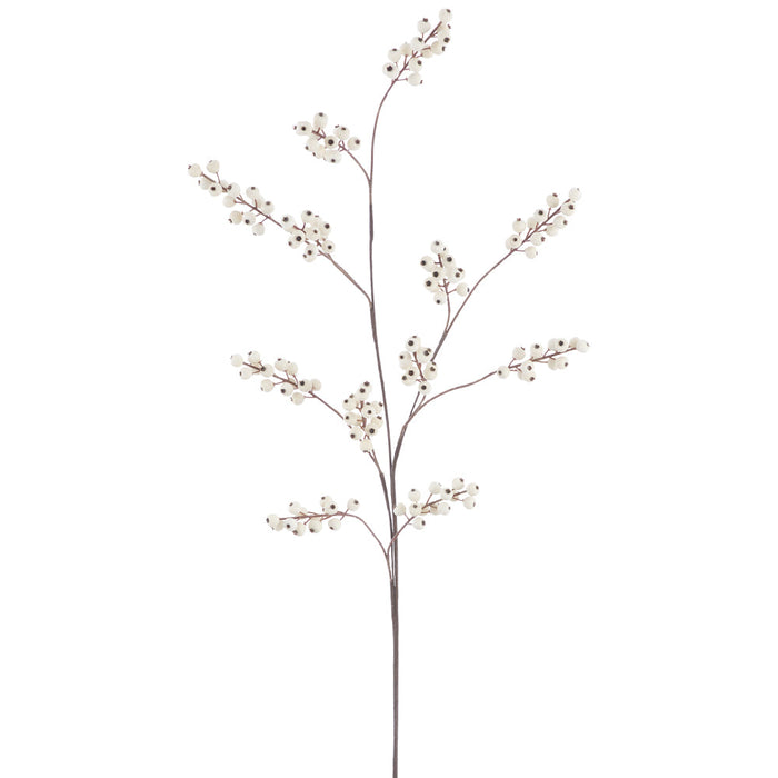 48" Artificial Berry Stem -Cream (Pack of 12) - FSB483-CR