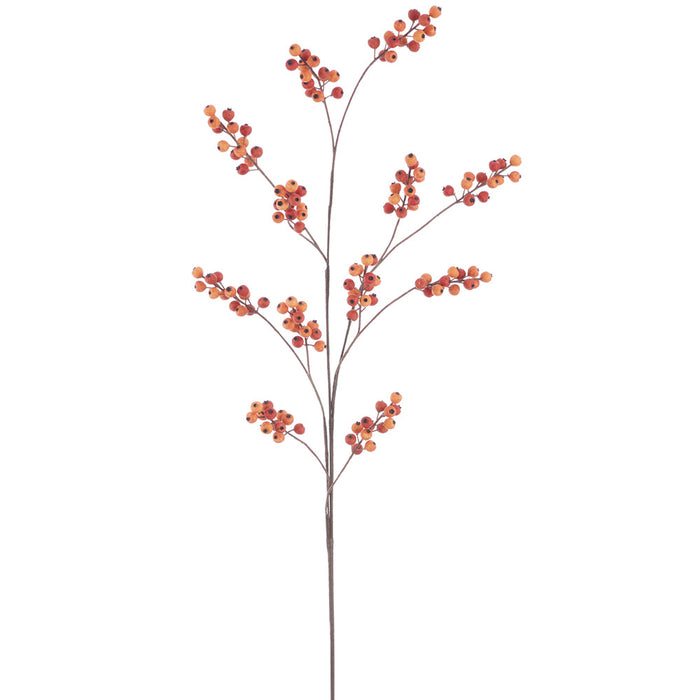 48" Artificial Berry Stem -2 Tone Orange (Pack of 12) - FSB483-OR/TT