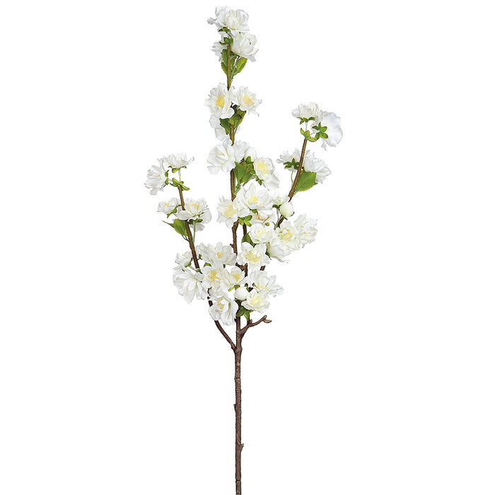 30" Real Touch Silk Cherry Blossom Flower Stem -White (pack of 12) - FSB536-WH