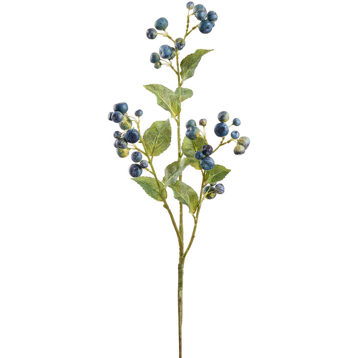 30.5" Artificial Crabapple Fruit Stem -Blue/Green (Pack of 12) - FSB541-BL/GR