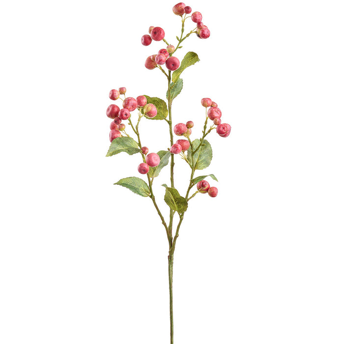 30.5" Artificial Crabapple Fruit Stem -Rose (Pack of 12) - FSB541-RO