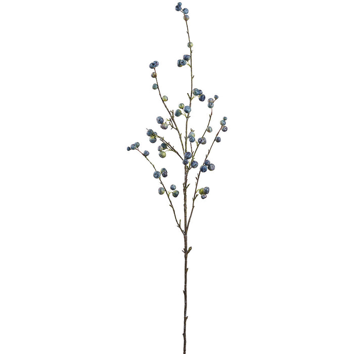 49.5" Artificial Crabapple Fruit Stem -Blue/Green (Pack of 12) - FSB542-BL/GR