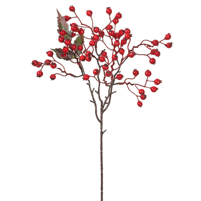 17" Artificial Berry Stem -Red (pack of 12) - FSB546-RE
