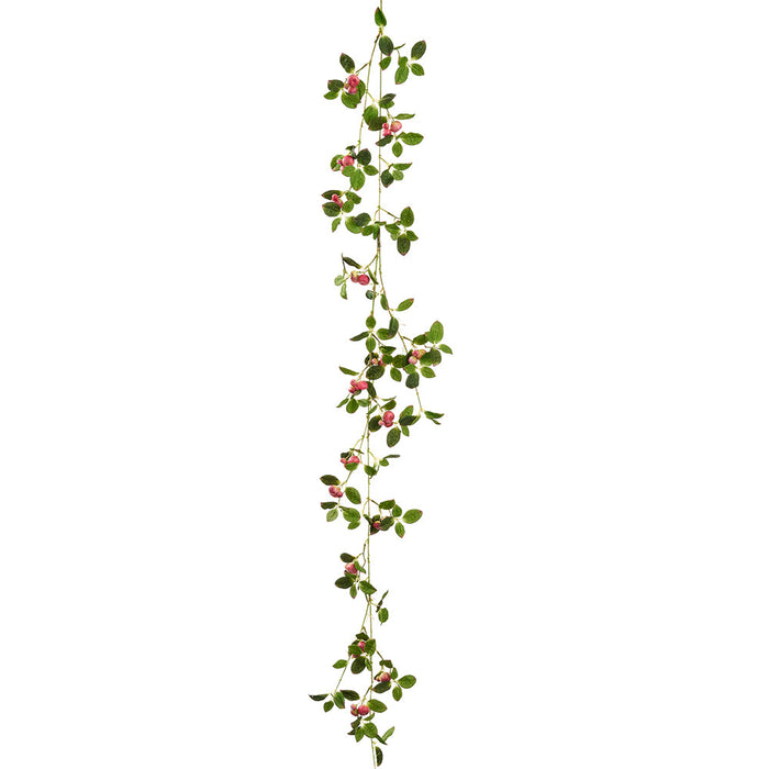 72" Hanging Artificial Crabapple Fruit Stem Vine -Rose (Pack of 8) - FSB551-RO