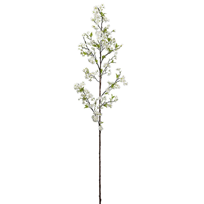 72" Silk Cherry Blossom Flower Stem -White (Pack of 6) - FSB573-WH