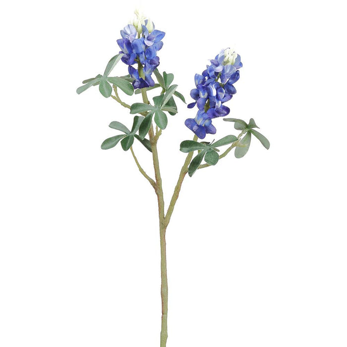 14" Silk Bluebonnet Flower Stem -Blue (pack of 12) - FSB582-BL