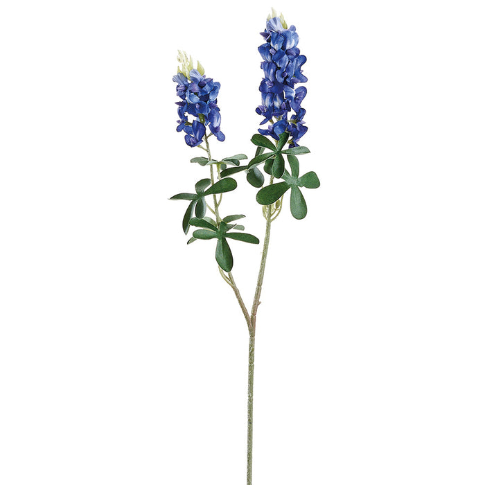 20" Bluebonnet Silk Flower Stem -Blue (Pack of 12) - FSB601-BL