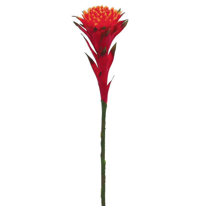 39" Silk African Bromeliad Flower Spray -Flame/Red (pack of 12) - FSB620-FL/RE