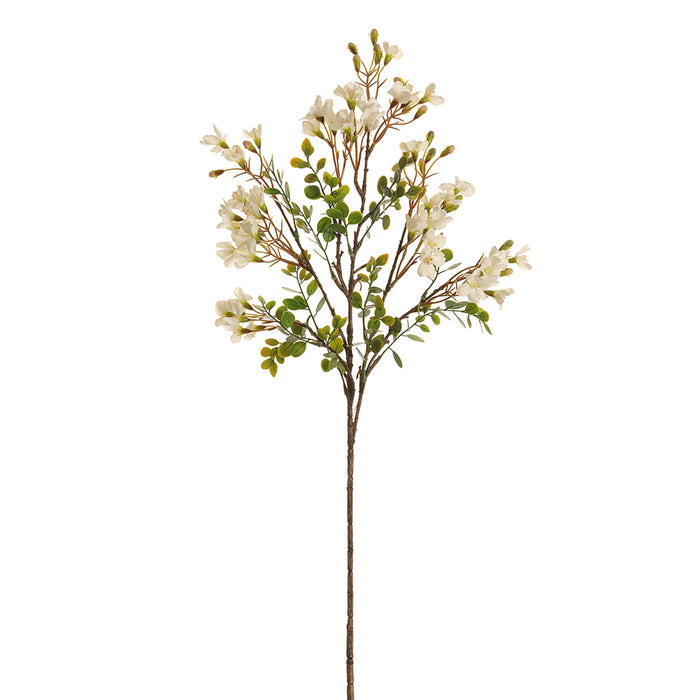 33.5" Silk Blossom Flower Stem -White (pack of 12) - FSB625-WH