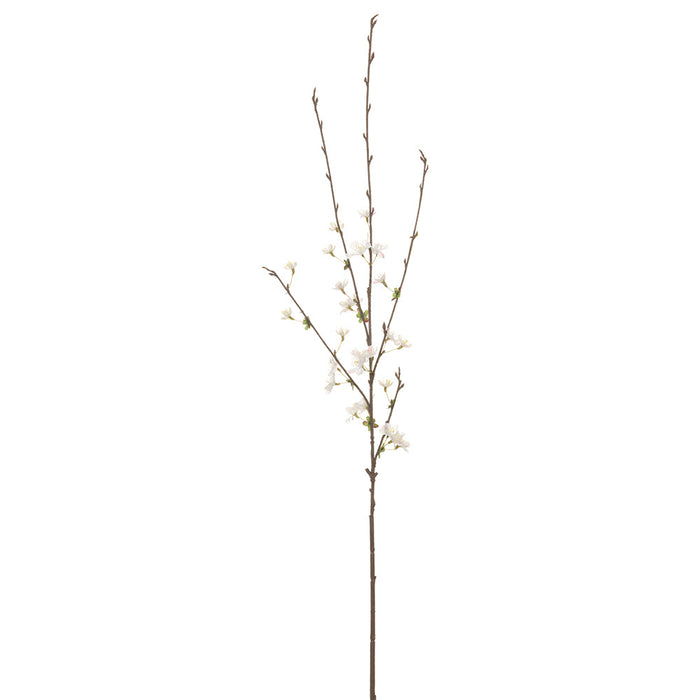 31" Cherry Blossom Silk Flower Stem -White (pack of 12) - FSB705-WH