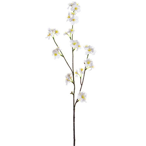 31" Silk Quince Blossom Flower Spray -Gray (pack of 12) - FSB710-GY