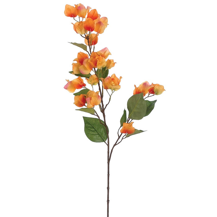 34" Silk Bougainvillea Flower Spray -Orange/Pink (pack of 12) - FSB768-OR/PK