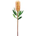 30" Artificial Banksia Protea Flower Stem -Flame/Green (Pack of 12) - FSB784-FL/GR