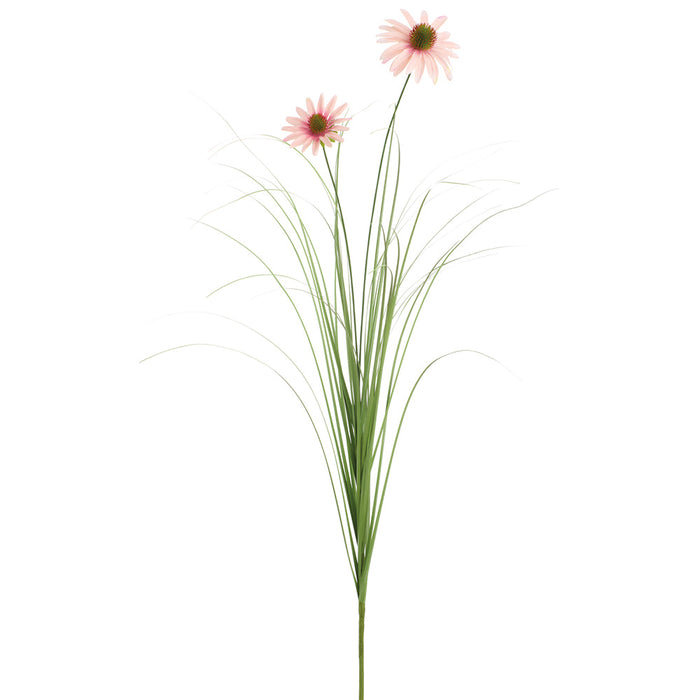 31.5" Rudbeckia Black-Eyed Susan & Grass Silk Flower Stem -Pink (Pack of 20) - FSB811-PK