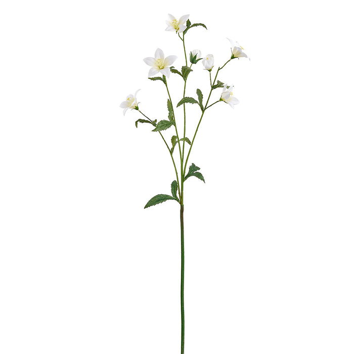 29" Bellflower Campanula Silk Flower Stem -White (Pack of 24) - FSB898-WH