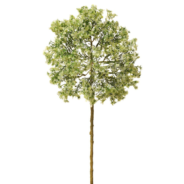 18" Silk Mini Blossom Flower Stem -Cream/Green (Pack of 12) - FSB989-CR/GR