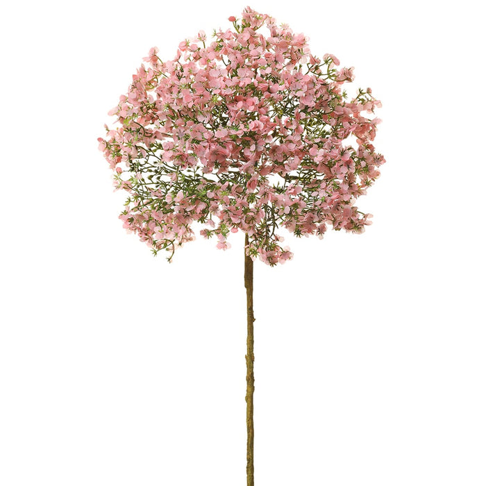 18" Silk Mini Blossom Flower Stem -Pink (pack of 12) - FSB989-PK