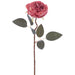 19" Cabbage Rose Silk Flower Stem -Rose (Pack of 12) - FSC005-RO