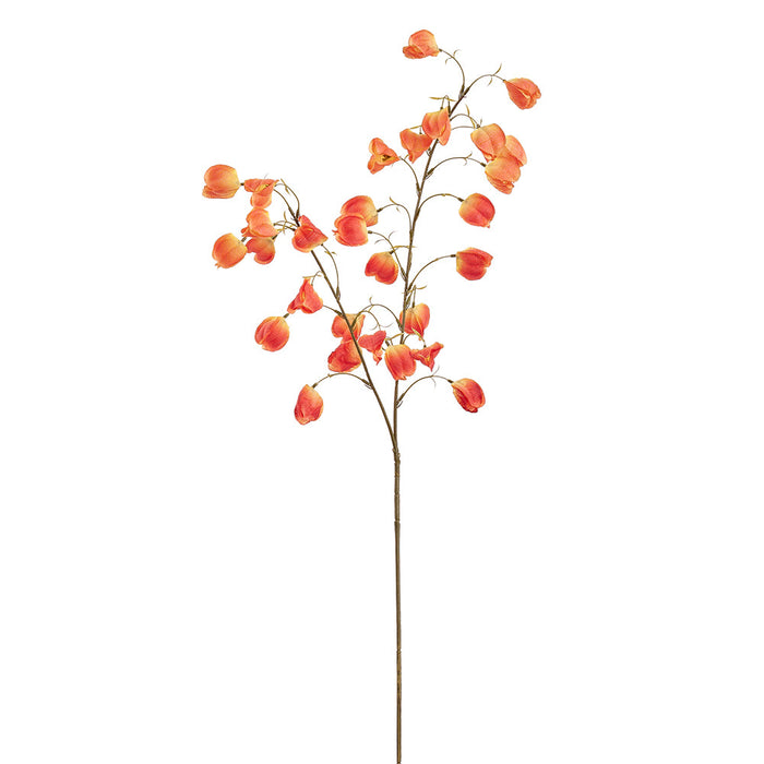 38" Artificial Chinese Lantern Flower Stem -Flame (Pack of 12) - FSC015-FL